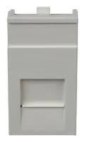 SHUTTERED EURO-MOD ADAPTER, 1PORT, WHITE
