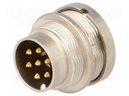 Connector: M16; socket; male; PIN: 7; 5A; 250V; soldering; straight LUMBERG