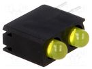 LED; in housing; yellow; 3mm; No.of diodes: 2; 40°; 12mcd; λd: 588nm KINGBRIGHT ELECTRONIC