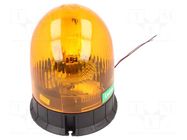 Signaller: lighting; rotating light; orange; LBB; 12VDC,24VDC LUCAS