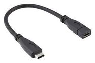 USB CABLE, 3.2, TYP C PLUG-RCPT, 150MM