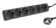POWER OUTLET STRIP, 250VAC, 6 OUTLET
