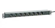 POWER OUTLET STRIP, 10A/250VAC, 8 OUTLET