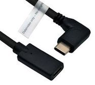 USB CABLE, 3.2 R/A TYP C PLUG-C RCPT, 2M