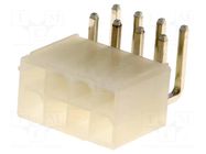 Connector: wire-board; socket; male; PIN: 8; N42G; 600V; angled 90° NINIGI