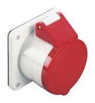 POWER CONN, SOCKET, 3P+N+E, 16A, RED/WHT