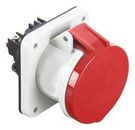 POWER CONN, SOCKET, 3P+N+E, 63A, RED/WHT