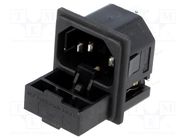 Connector: AC supply; socket; male; 10A; 250VAC; IEC 60320; C14 (E) BULGIN