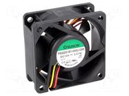 Fan: DC; axial; 12VDC; 60x60x25mm; 61.16m3/h; 44dBA; ball; Len: 300mm SUNON