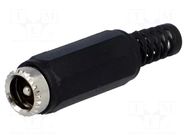 Connector: DC supply; plug; male; straight; for cable; soldering NINIGI