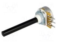 Potentiometer: shaft; single turn; 47kΩ; ±20%; 0.4W; linear; 6mm OMEG