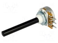 Potentiometer: shaft; single turn; 22kΩ; ±20%; 0.4W; linear; 6mm OMEG