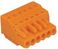 TERMINAL BLOCK PLUGGABLE, 6 POSITION, 28-12AWG