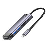 Mcdodo HU-7420 6-in-1 USB-C Hub (USB-C, USB3.0*2, SD, TF, HDMI), Mcdodo
