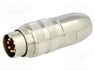 Connector: M16; plug; male; soldering; for cable; PIN: 7; 5A; 60V LUMBERG