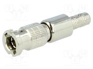 Connector: Micro BNC; plug; male; straight; 75Ω; crimped; for cable AMPHENOL RF