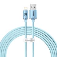 Kabel USB do iP Baseus Crystal Shine, 2.4A, 2m (niebieski), Baseus