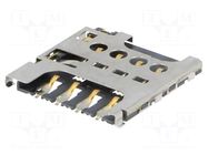 Connector: for cards; Micro SIM; push-pull; SMT; PIN: 8 ATTEND