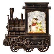 LED Christmas loco 17x16 cm, 3x AA, indoor, warm white, timer, EMOS