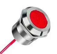 PANEL INDICATOR, RED, 25MM, 24V