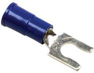 TERMINAL, LOCKING FORK, #8, CRIMP, BLUE