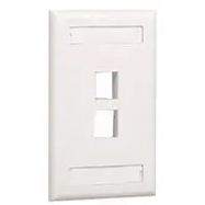 VERTICAL FACEPLATE, 2 MODULE, WHITE