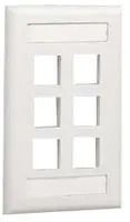 VERTICAL FACEPLATE, 6 MODULE, IVORY