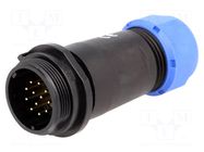 Connector: circular; plug; male; PIN: 12; IP68; SP21; 7÷12mm; 5A; 400V WEIPU