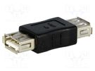 Adapter; USB 2.0; USB A socket,both sides Goobay