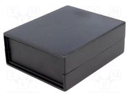 Enclosure: with panel; X: 90mm; Y: 109mm; Z: 40mm; polystyrene; black KRADEX