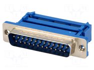 Connector: D-Sub; PIN: 25; plug; male; for ribbon cable; IDC; 1.27mm CONNFLY