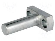 Mounting base; pin; steel; zinc; Holes pitch: 27mm; D: 12mm; W: 16mm ELESA+GANTER