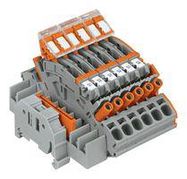 TERMINAL BLOCK, DIN RAIL, 8AWG