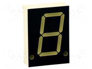 Display: LED; 7-segment; 20.32mm; 0.8"; No.char: 1; green; 3÷10.5mcd KINGBRIGHT ELECTRONIC