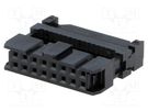 Plug; IDC; female; PIN: 16; with cable clamp; IDC; for ribbon cable Amphenol Communications Solutions
