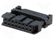 Connector: IDC; plug; female; PIN: 16; with cable clamp; IDC; 1.27mm AMPHENOL COMMUNICATIONS SOLUTIONS