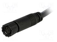Connector: M8; 1m; female; PIN: 4; straight; plug; 3A; IP67; 30V AMPHENOL LTW