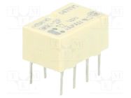 Relay: electromagnetic; DPDT; Ucoil: 12VDC; Icontacts max: 1A; PCB OMRON Electronic Components