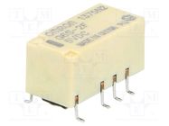 Relay: electromagnetic; DPDT; Ucoil: 5VDC; Icontacts max: 2A; SMD OMRON Electronic Components