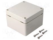 Enclosure: multipurpose; X: 90mm; Y: 90mm; Z: 60mm; 1554; ABS; grey HAMMOND