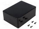 Enclosure: shielding; X: 82mm; Y: 110mm; Z: 44mm; ABS; black; IP54 HAMMOND