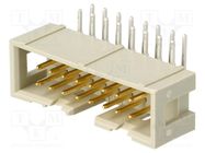 Socket; IDC; male; PIN: 16; angled 90°; THT; 1.27mm; Layout: 2x8 HARTING