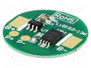 PCB protection; Li-Ion; Ø18.5mm; 2.5A; 3.6VDC 