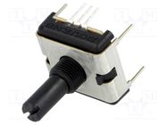 Potentiometer: shaft; single turn; 10kΩ; ±20%; 0.75W; linear; THT BOURNS