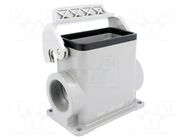 Enclosure for connectors: HDC; size 10B; Han® HMC; IP65; M32 HARTING