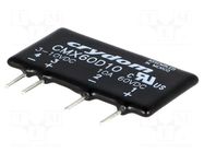 Relay: solid state; Ucntrl: 3÷10VDC; 10A; 0÷60VDC; THT; SIP; CMX SENSATA / CRYDOM