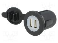 USB power supply; USB A socket x2; Sup.volt: 12÷24VDC; 5V/2.1A SCI