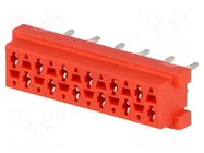 Connector: Micro-MaTch; socket; female; PIN: 12; straight; THT; 2x6 TE Connectivity