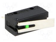 Microswitch SNAP ACTION; 0.1A/6VDC; with lever; SPST-NO; Pos: 2 OMRON Electronic Components