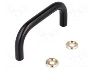 Holder; oxidized steel; black; H: 35mm; Mounting: M4 screw; GN 425 ELESA+GANTER